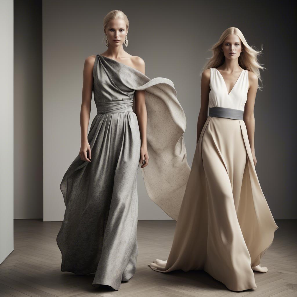 A stunning image of swedish glamour in flowing fabrics.