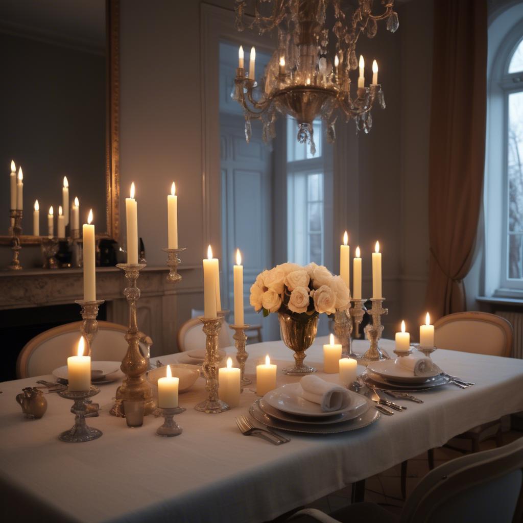 A stunning image of swedish glamour in warm candlelight.