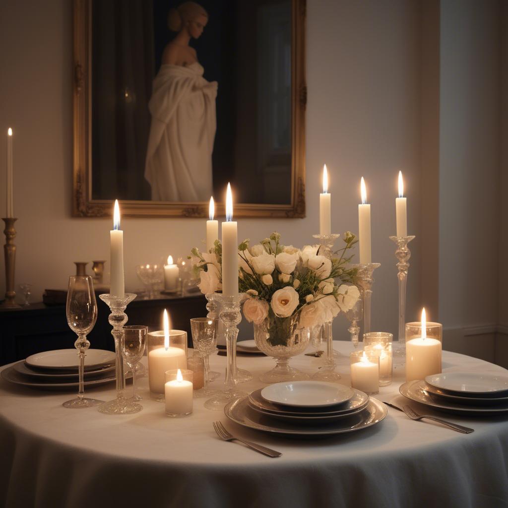 A stunning image of swedish glamour in warm candlelight.