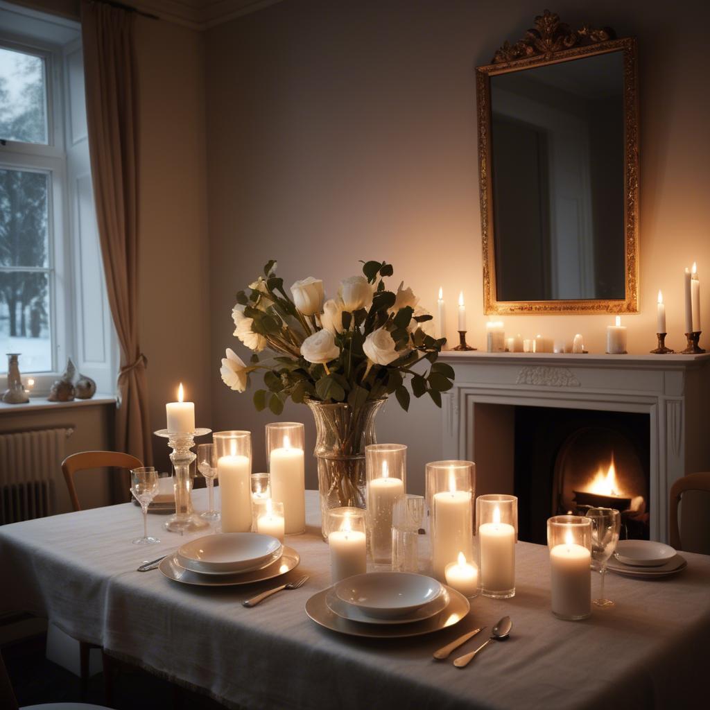 A stunning image of swedish glamour in warm candlelight.