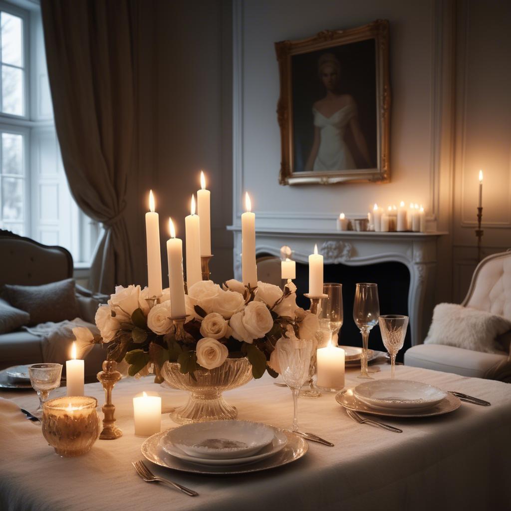 A stunning image of swedish glamour in warm candlelight.