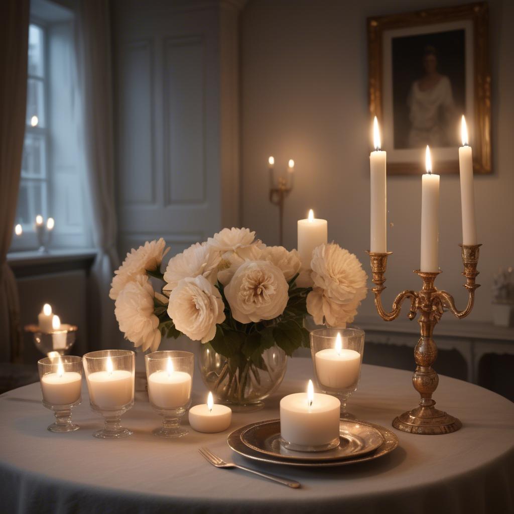 A stunning image of swedish glamour in warm candlelight.