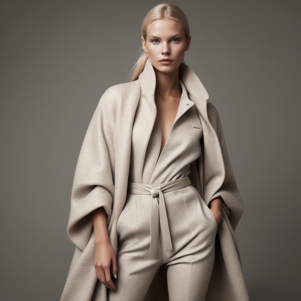 A stunning image of swedish model in luxurious fabrics.