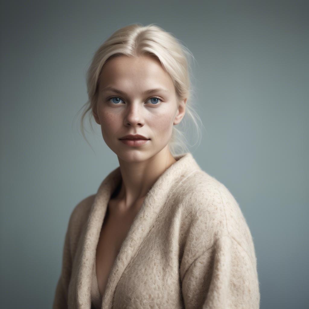A stunning image of swedish woman in soft textures.