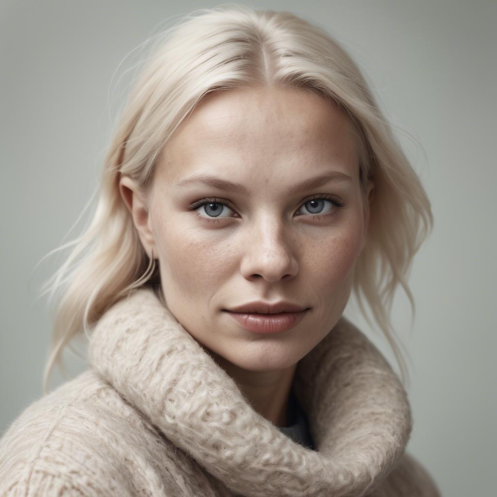 A stunning image of swedish woman in soft textures.