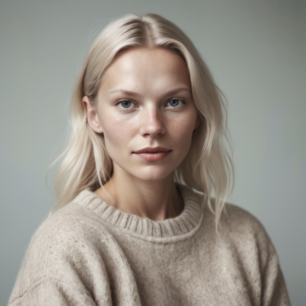 A stunning image of swedish woman in soft textures.