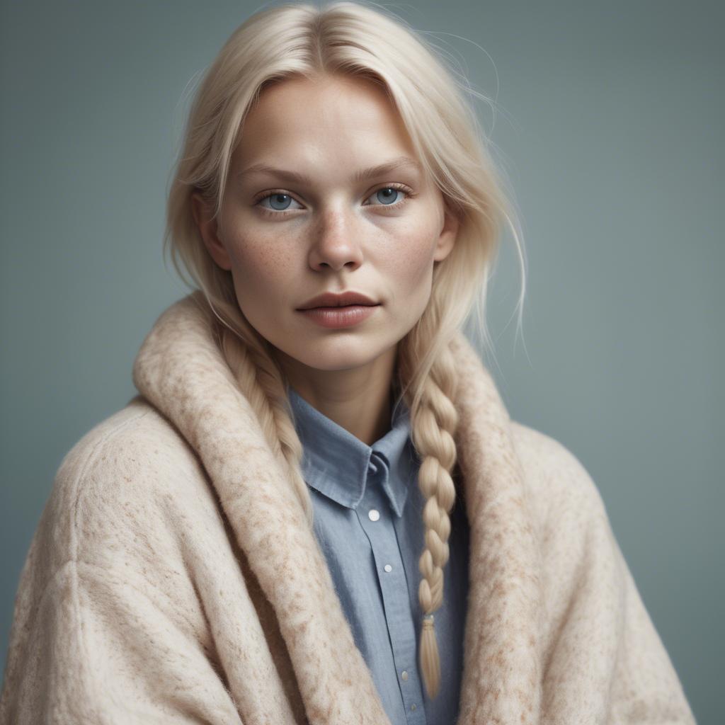 A stunning image of swedish woman in soft textures.