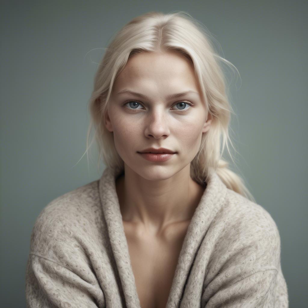 A stunning image of swedish woman in soft textures.