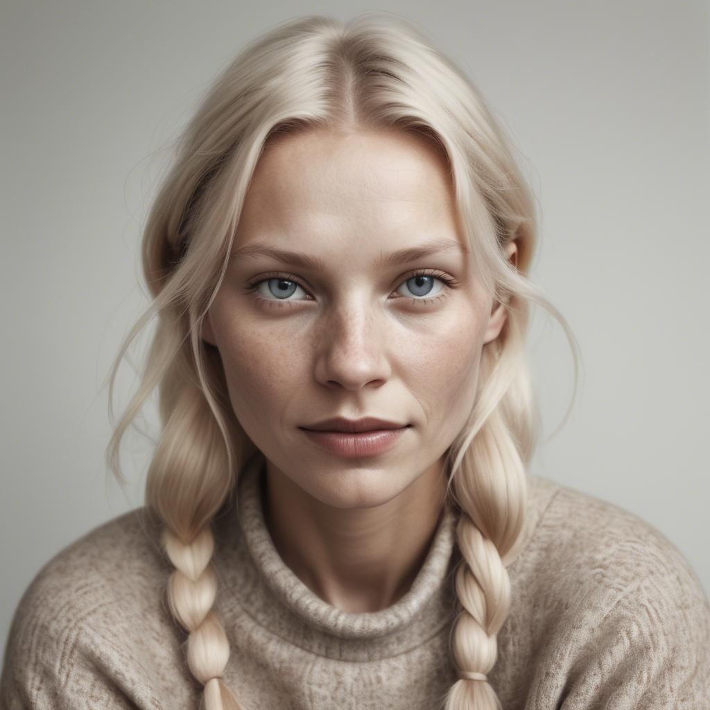 A stunning image of swedish woman in soft textures.