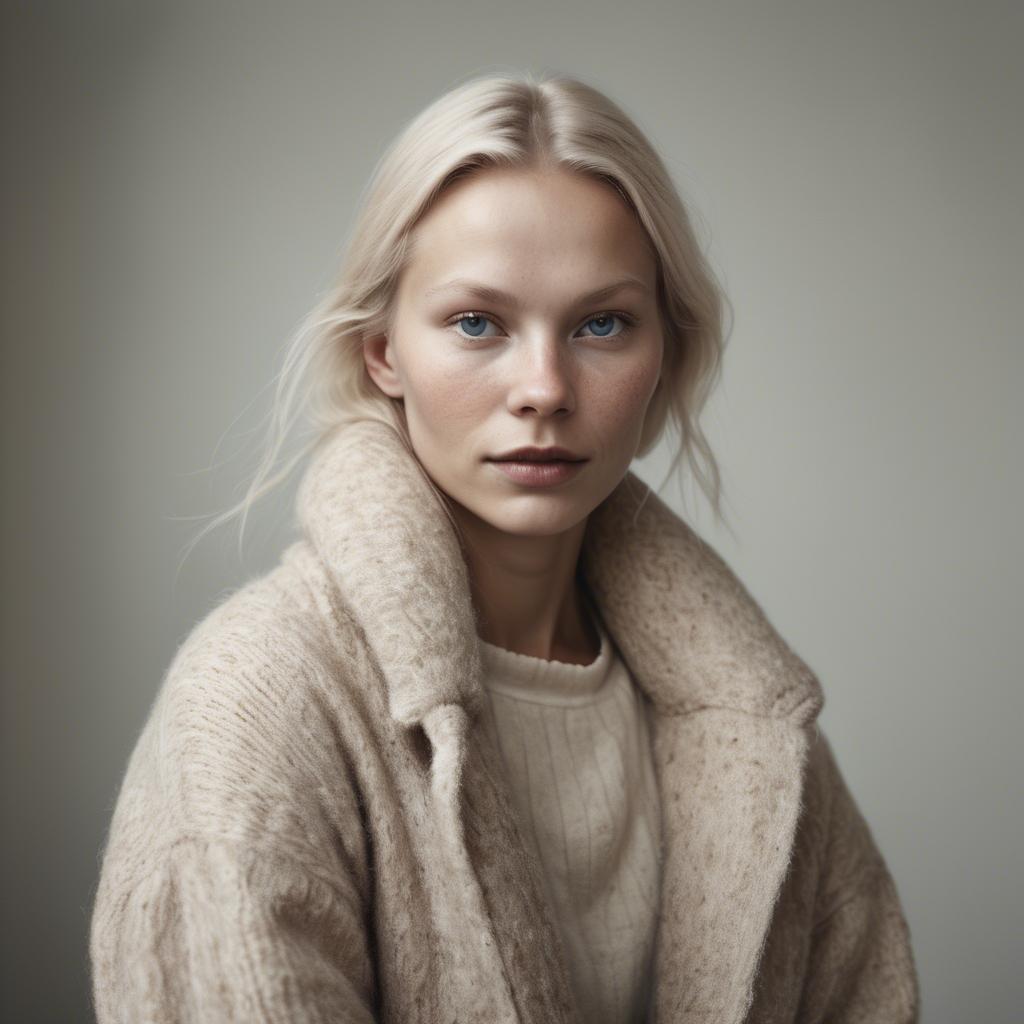 A stunning image of swedish woman in soft textures.