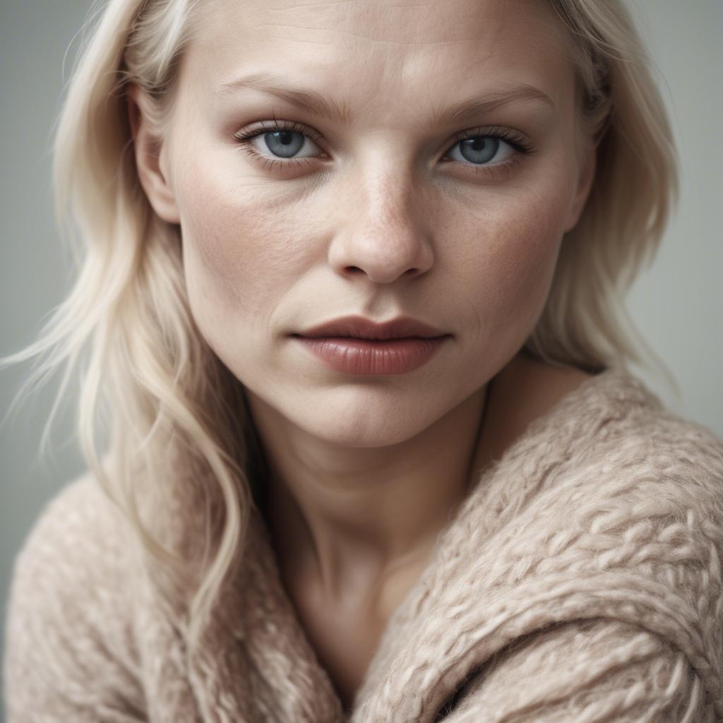 A stunning image of swedish woman in soft textures.