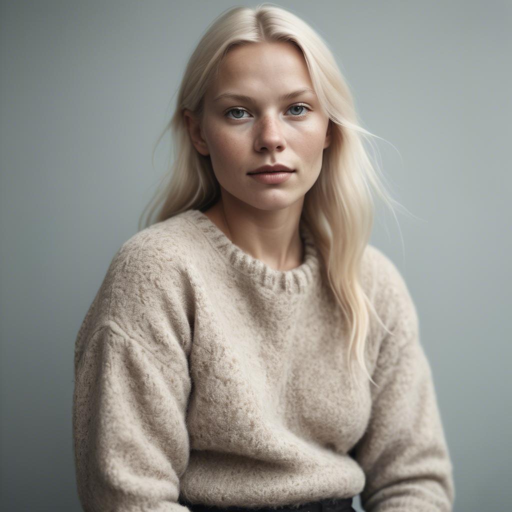 A stunning image of swedish woman in soft textures.