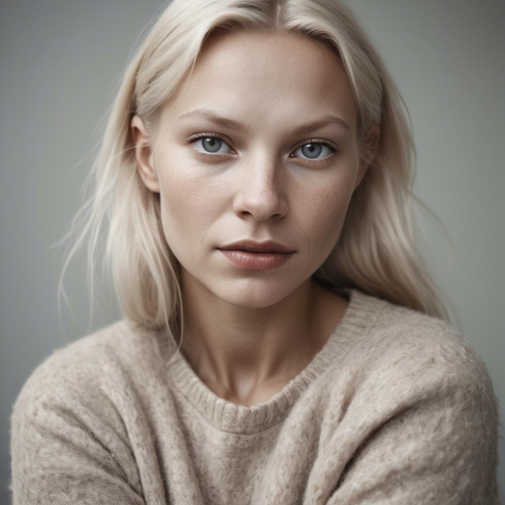 A stunning image of swedish woman in soft textures.