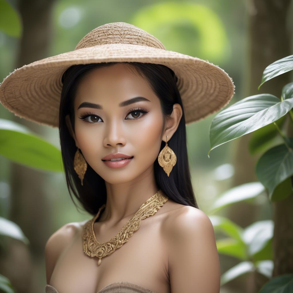 A stunning image of thai beauty in soft natural surroundings.