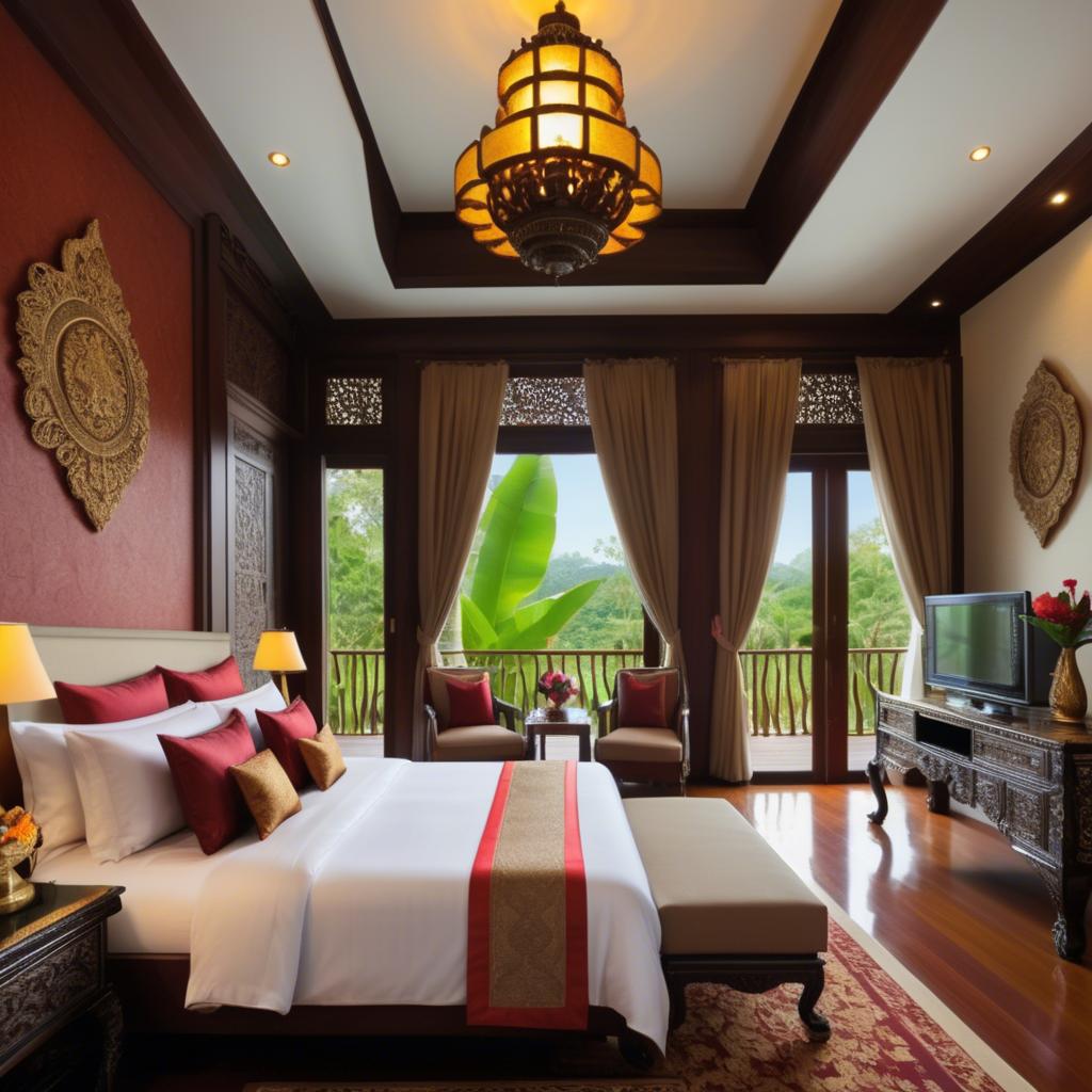 A stunning image of thai elegance in luxurious surroundings.