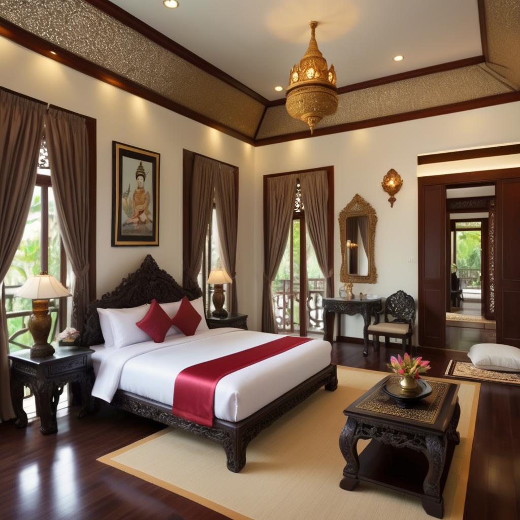A stunning image of thai elegance in luxurious surroundings.