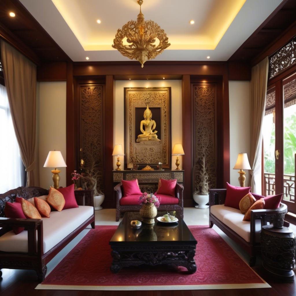 A stunning image of thai elegance in luxurious surroundings.