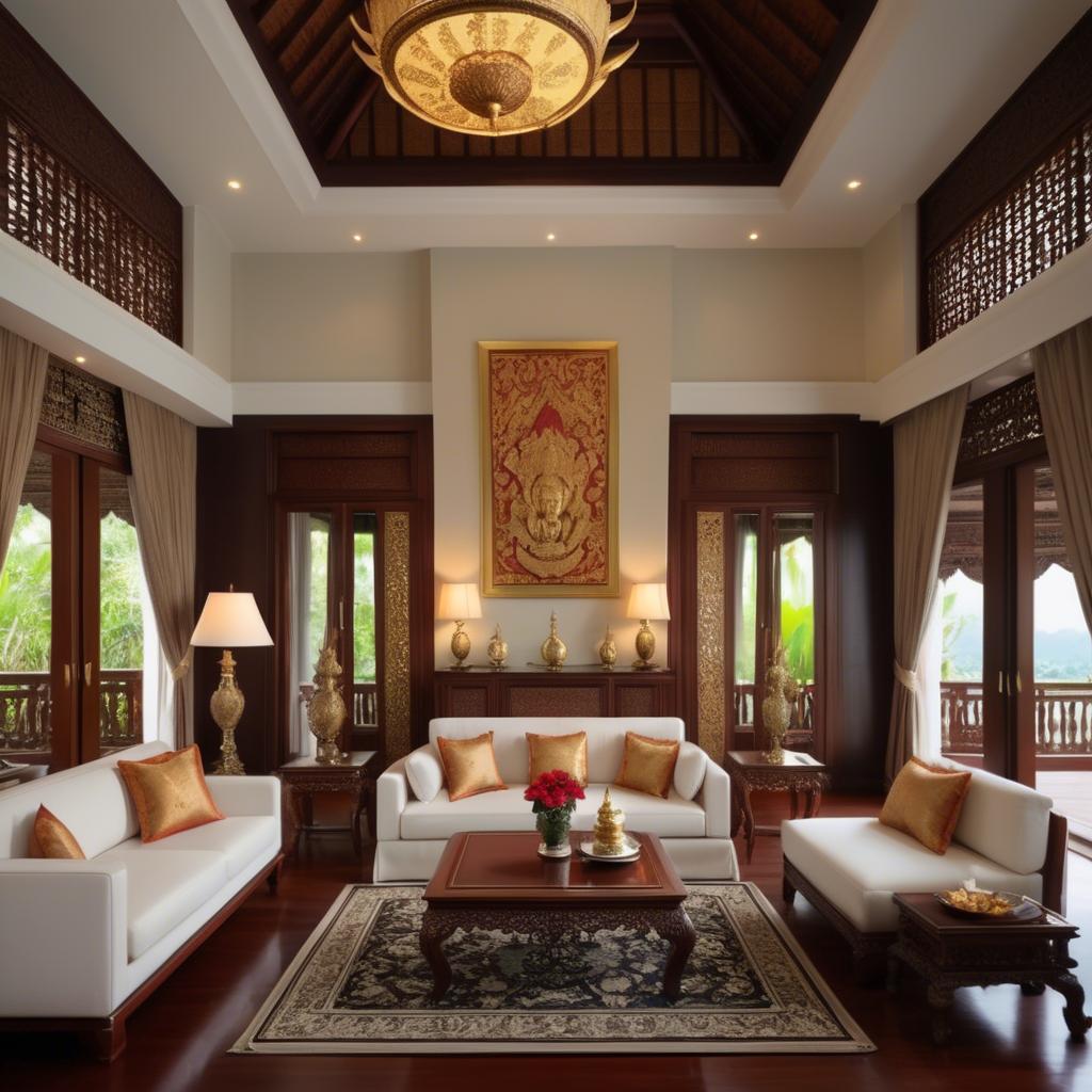 A stunning image of thai elegance in luxurious surroundings.