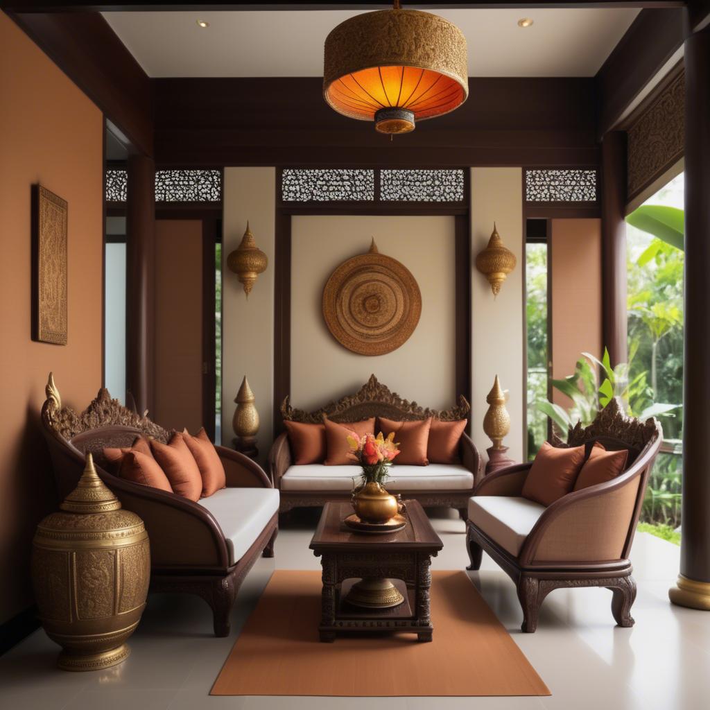 A stunning image of thai elegance in natural warm hues.
