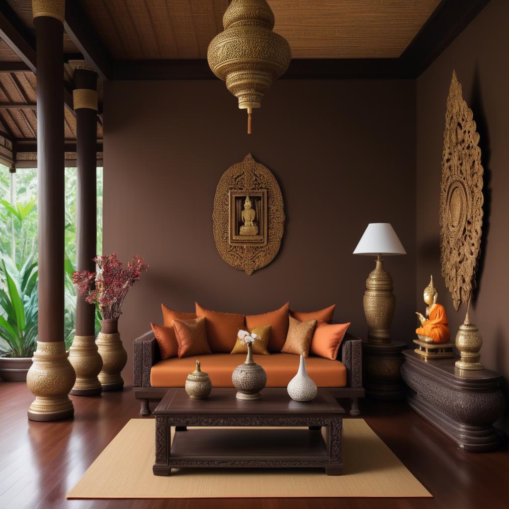 A stunning image of thai elegance in natural warm hues.
