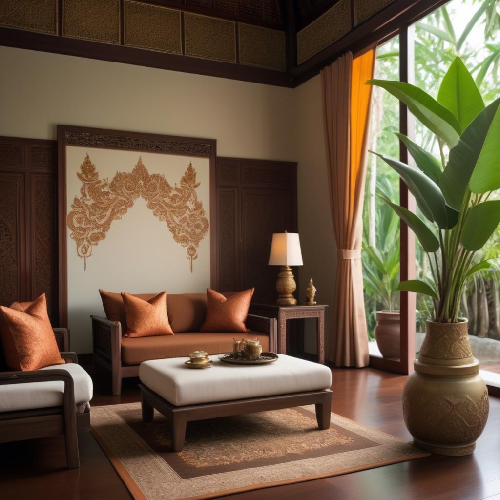 A stunning image of thai elegance in natural warm hues.