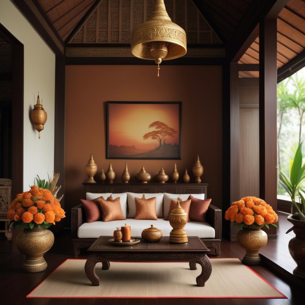 A stunning image of thai elegance in natural warm hues.