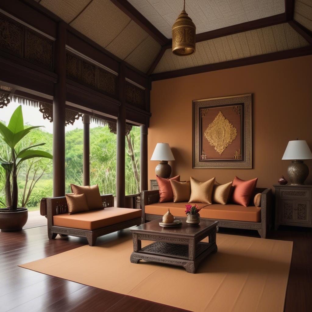 A stunning image of thai elegance in natural warm hues.