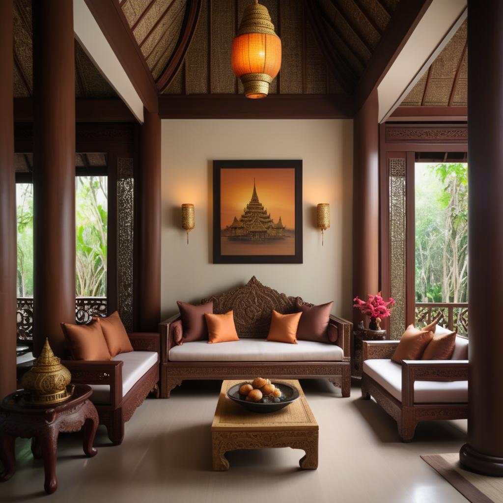 A stunning image of thai elegance in natural warm hues.