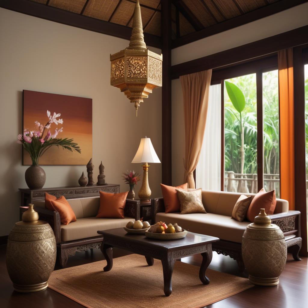 A stunning image of thai elegance in natural warm hues.