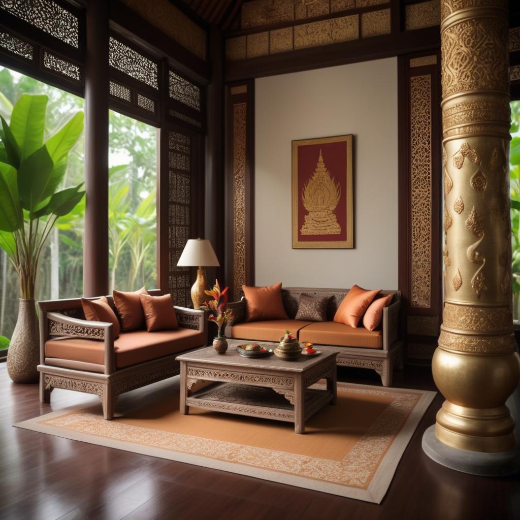 A stunning image of thai elegance in natural warm hues.