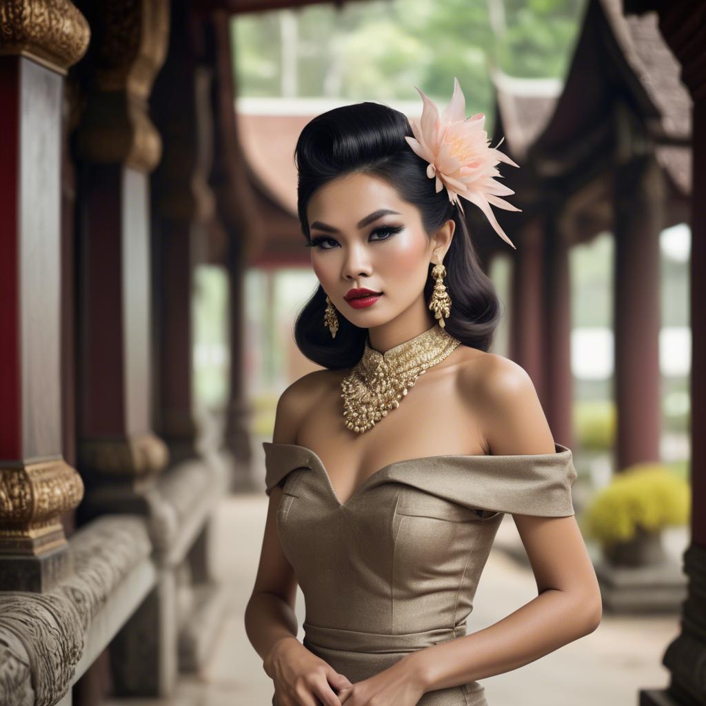 A stunning image of thai glamour in vintage settings.