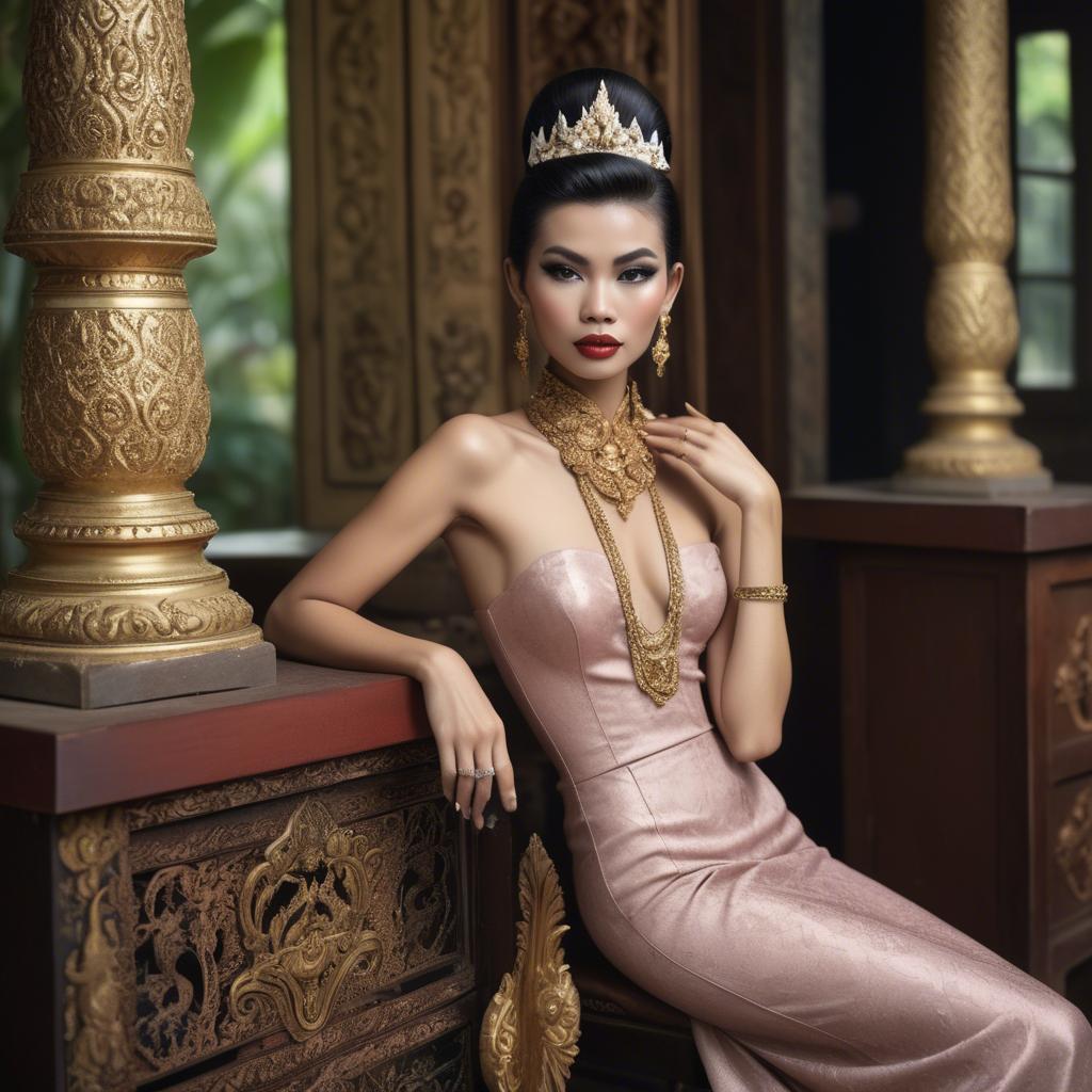 A stunning image of thai glamour in vintage settings.