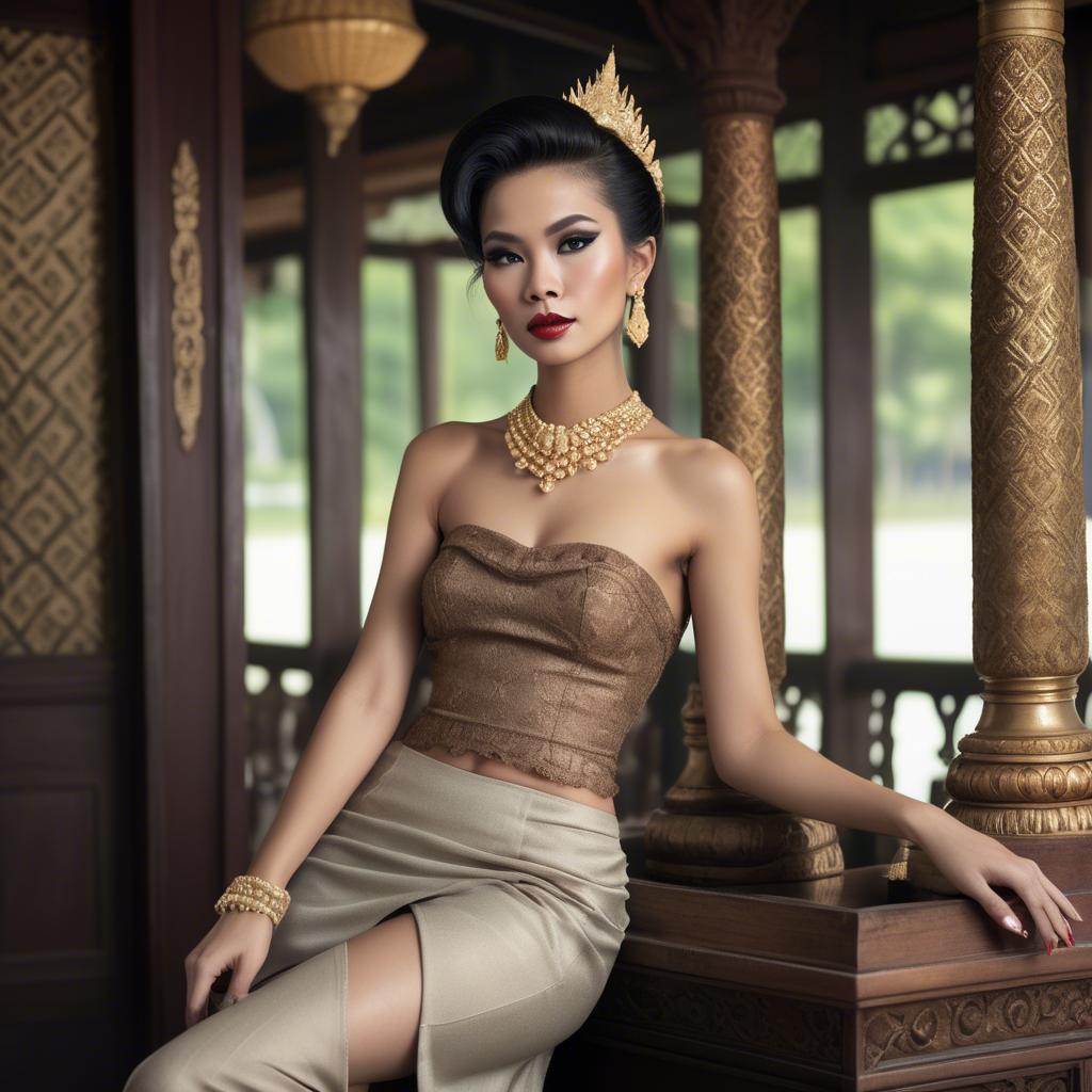A stunning image of thai glamour in vintage settings.