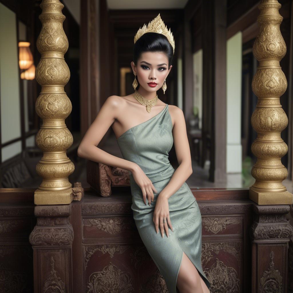 A stunning image of thai glamour in vintage settings.