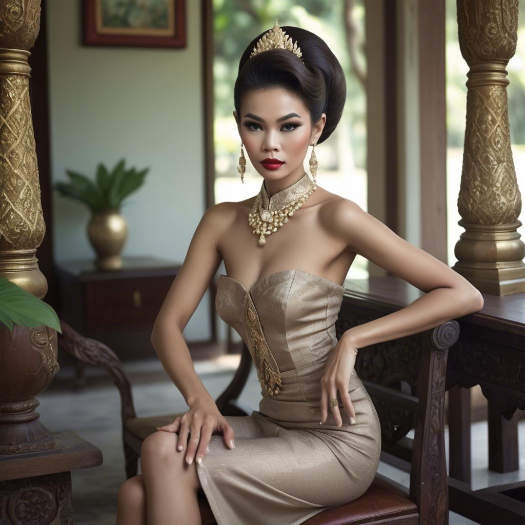 A stunning image of thai glamour in vintage settings.