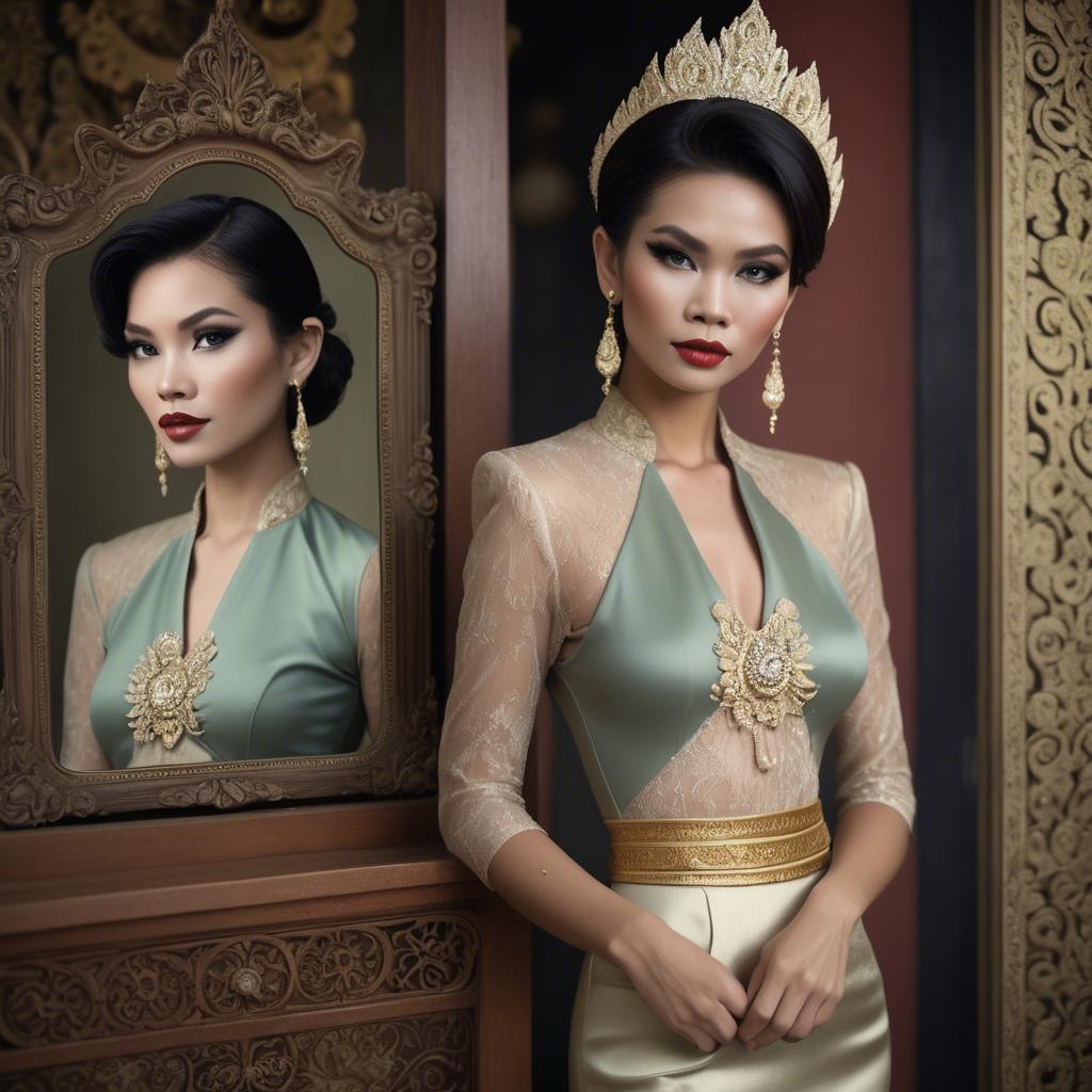 A stunning image of thai glamour in vintage settings.