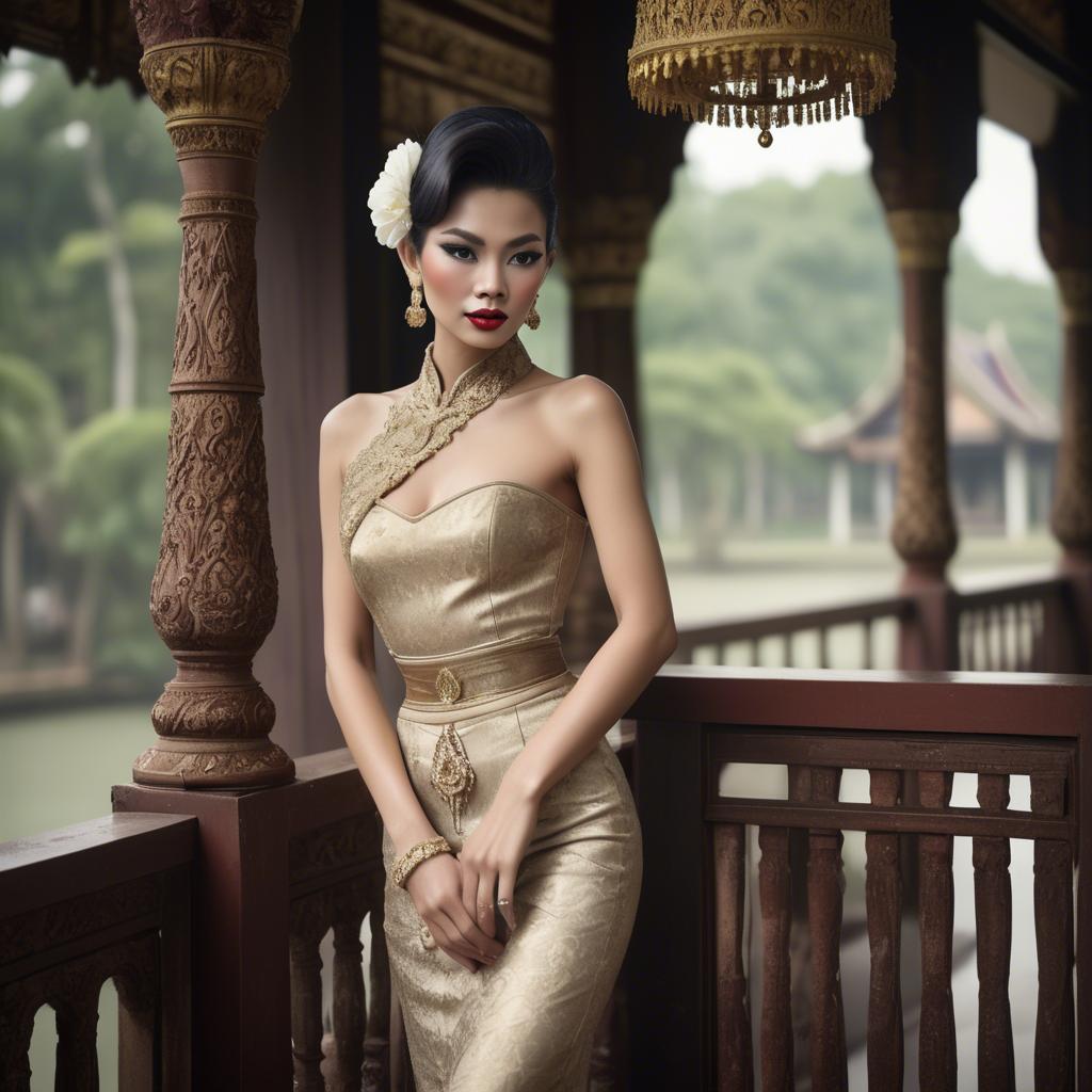 A stunning image of thai glamour in vintage settings.