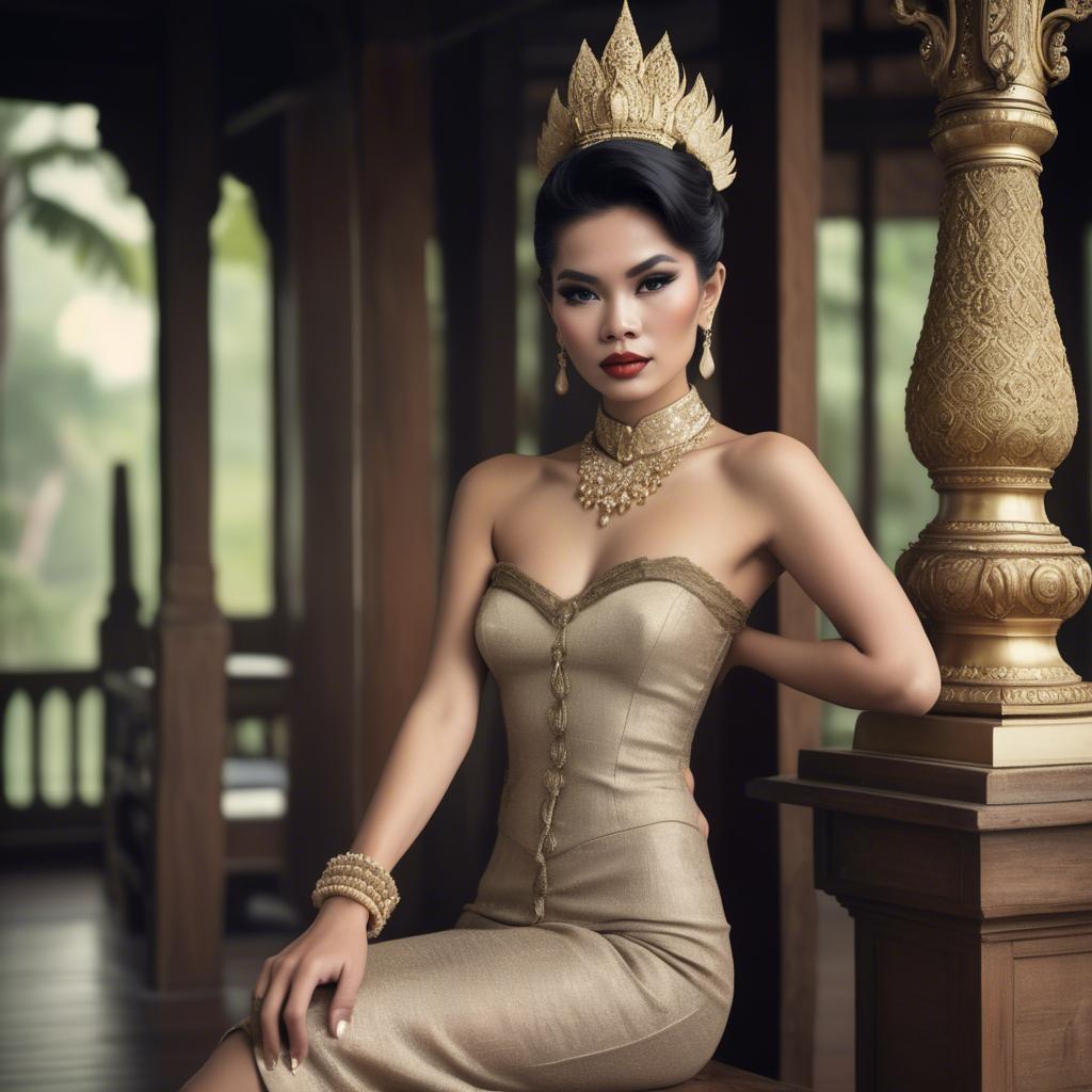 A stunning image of thai glamour in vintage settings.