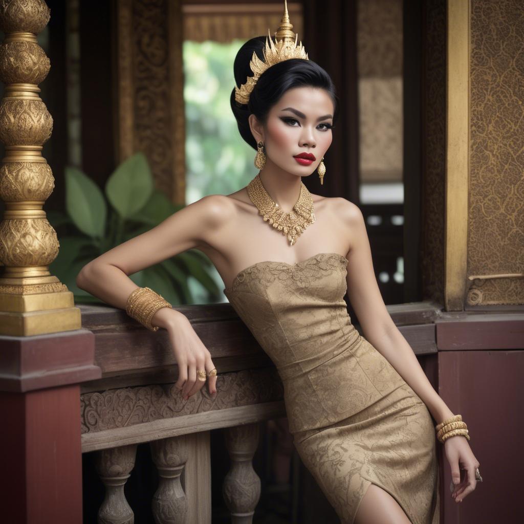 A stunning image of thai glamour in vintage settings.
