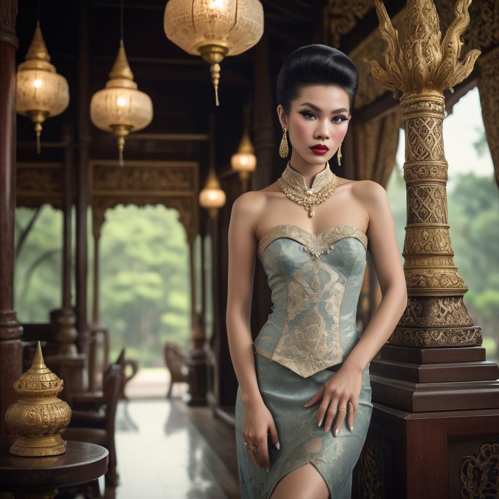 A stunning image of thai glamour in vintage settings.