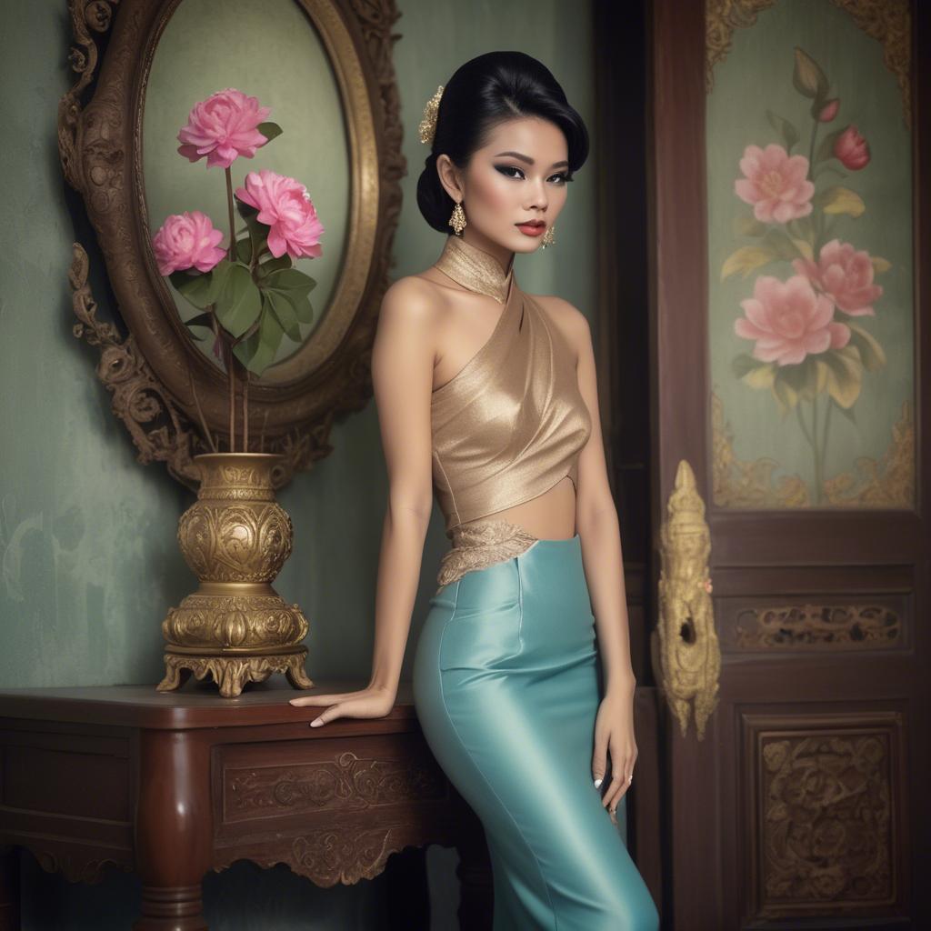 A stunning image of thai glamour in vintage settings.