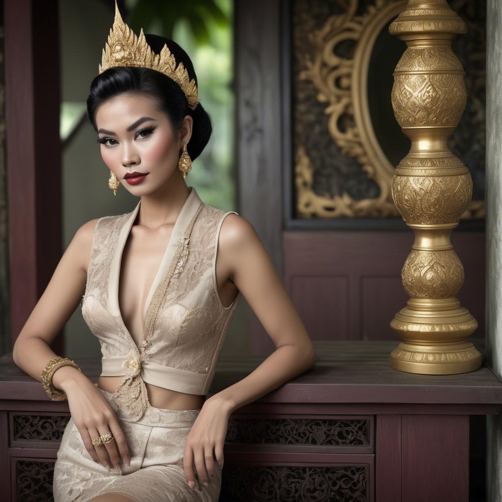 A stunning image of thai glamour in vintage settings.