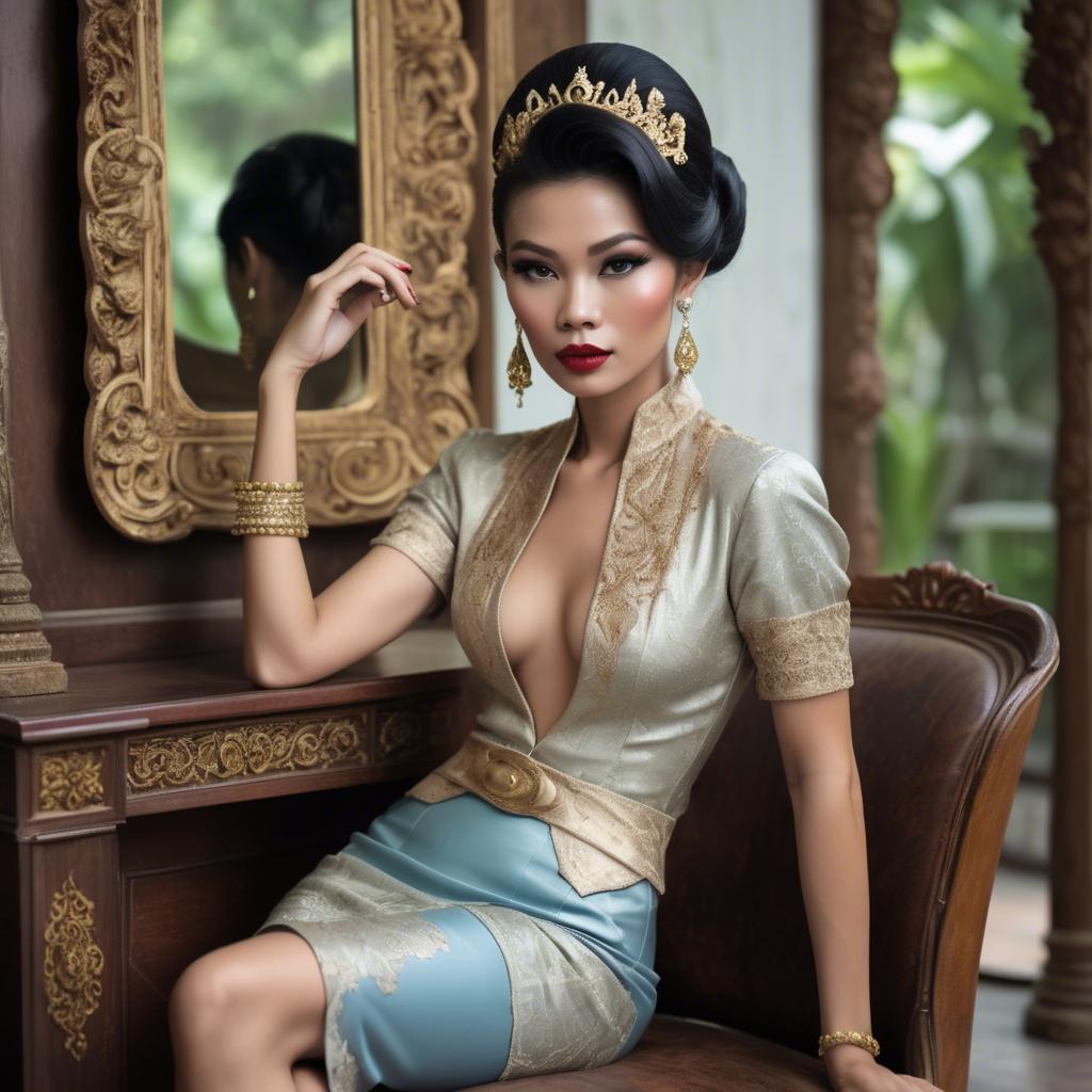 A stunning image of thai glamour in vintage settings.