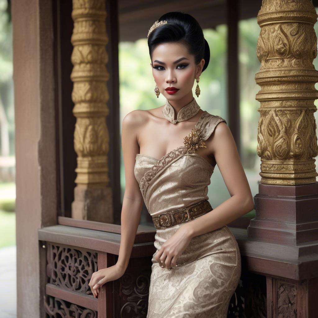 A stunning image of thai glamour in vintage settings.