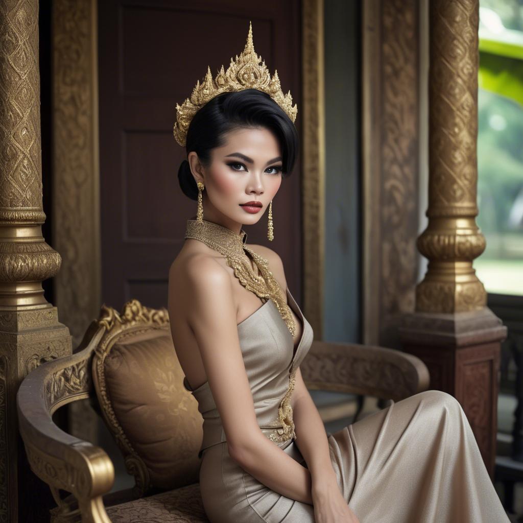 A stunning image of thai glamour in vintage settings.