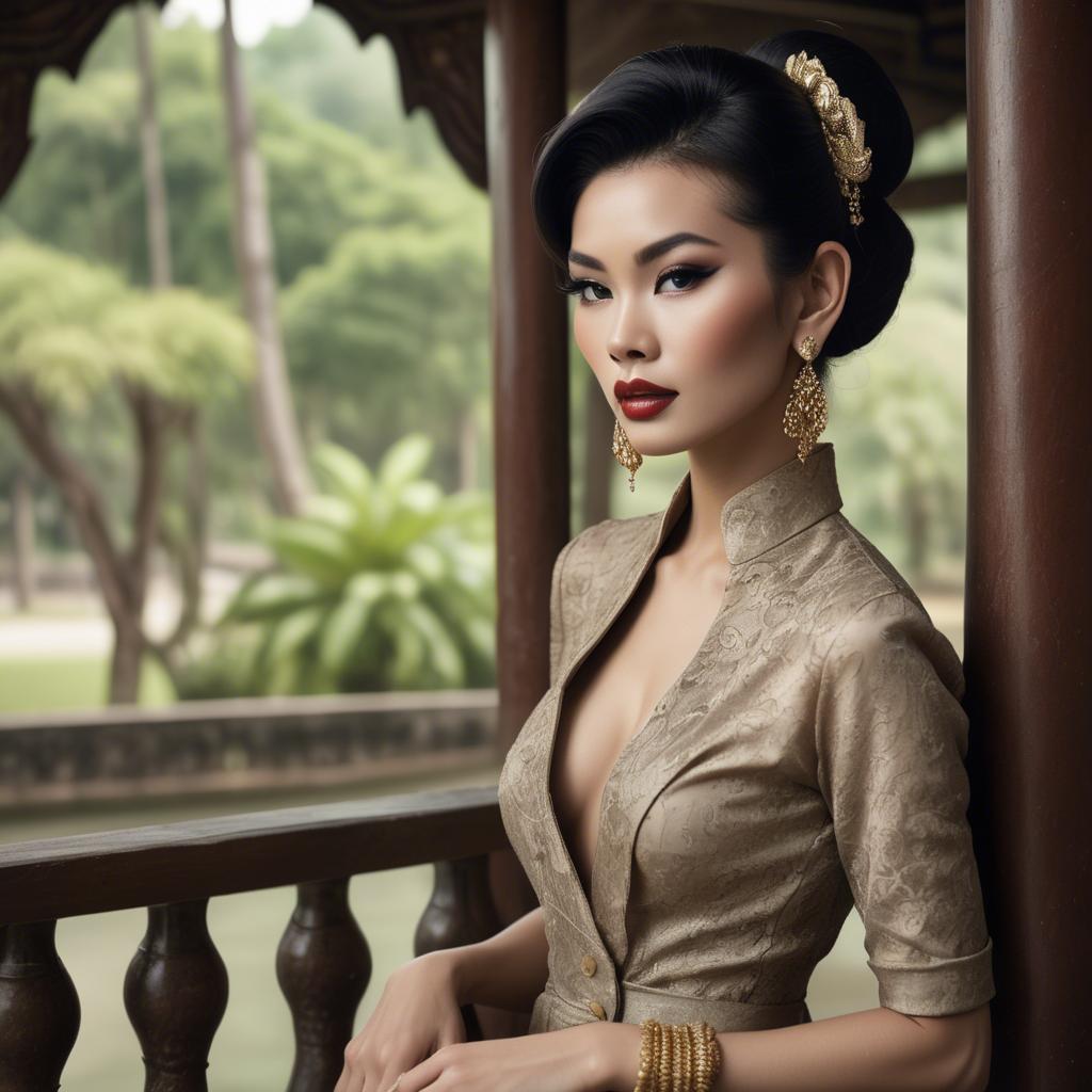 A stunning image of thai glamour in vintage settings.