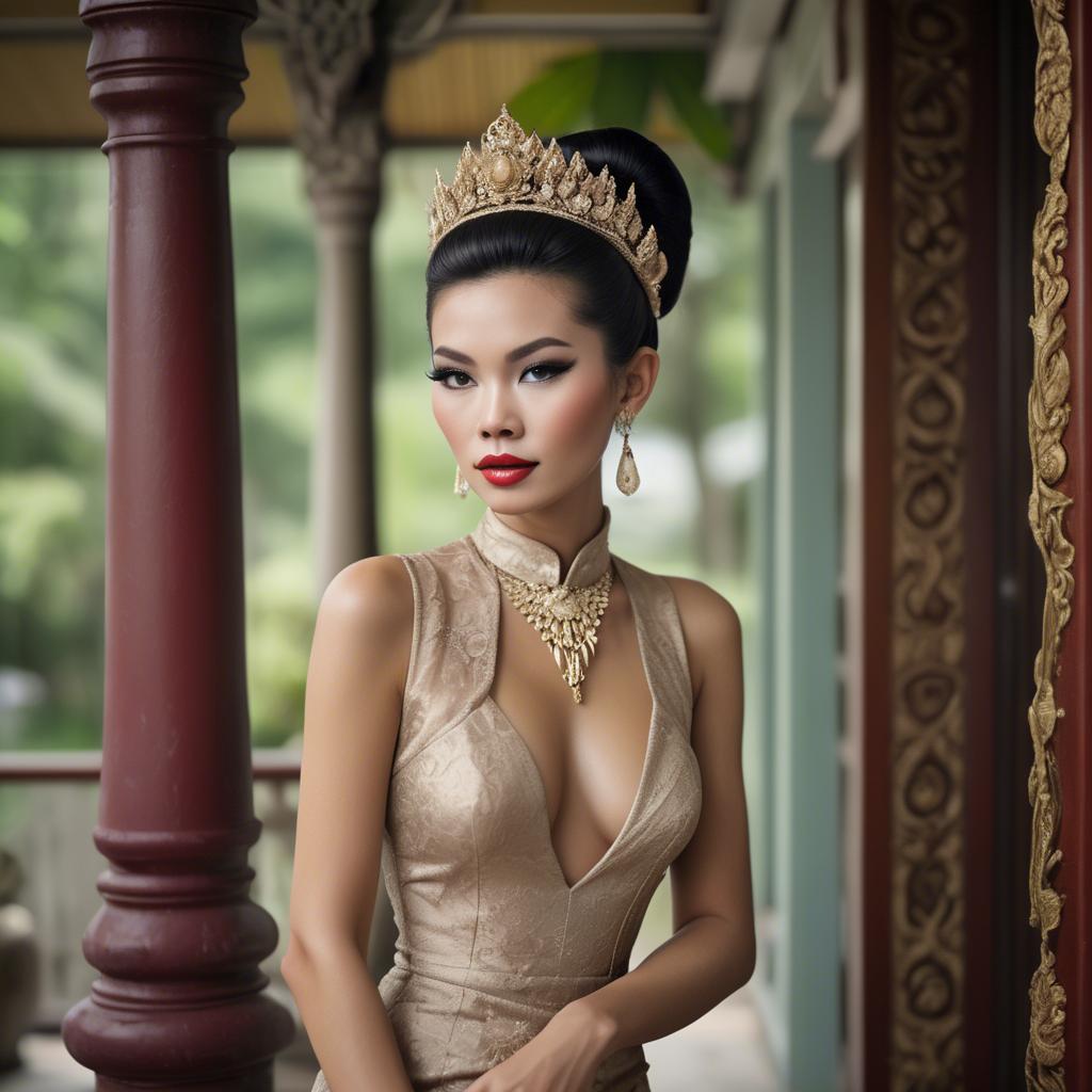 A stunning image of thai glamour in vintage settings.
